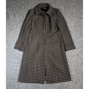 Hobbs Coat Size 12 Wool Check Overcoat Jacket Tweed Smart ASO Royal Plaid Trench